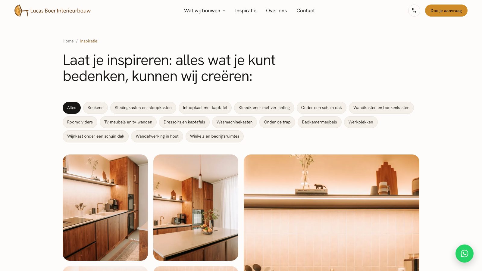 Het werkoverzicht van lucasboerinterieurbouw.nl