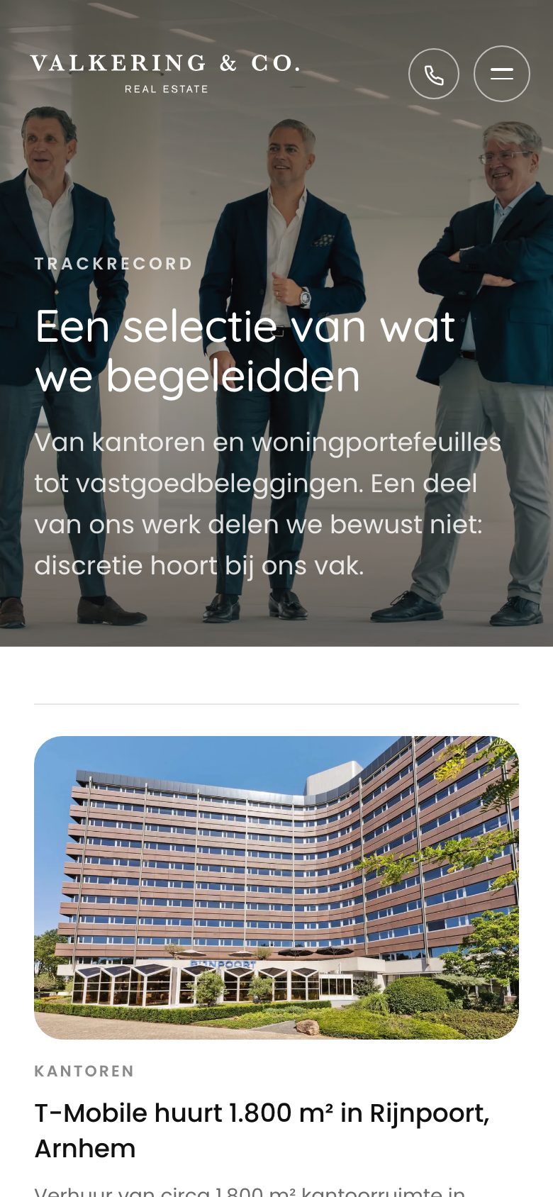 De transacties van valkering.co op mobiel