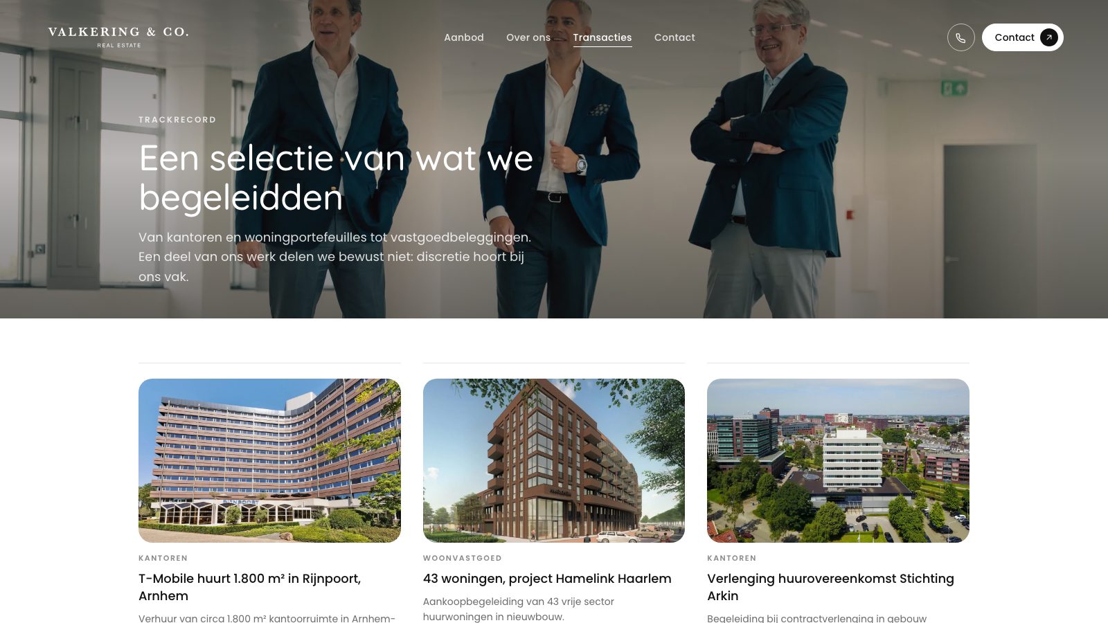 Het transactie-overzicht van valkering.co